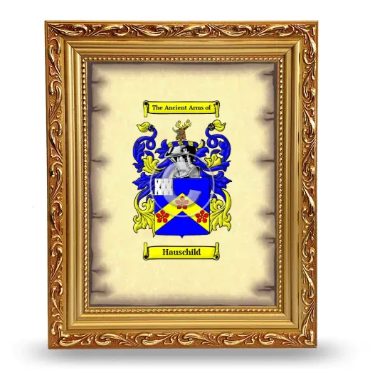 Hauschild Coat of Arms Framed - Gold
