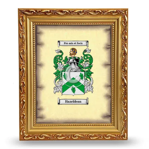 Hazeldean Coat of Arms Framed - Gold