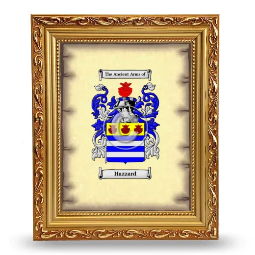 Hazzard Coat of Arms Framed - Gold