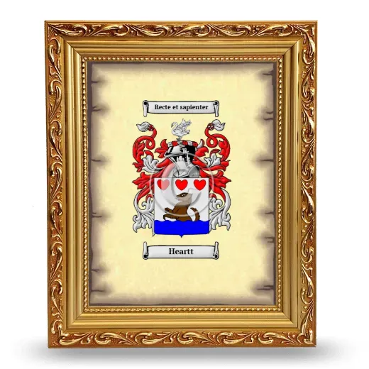 Heartt Coat of Arms Framed - Gold
