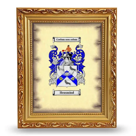 Heasmind Coat of Arms Framed - Gold