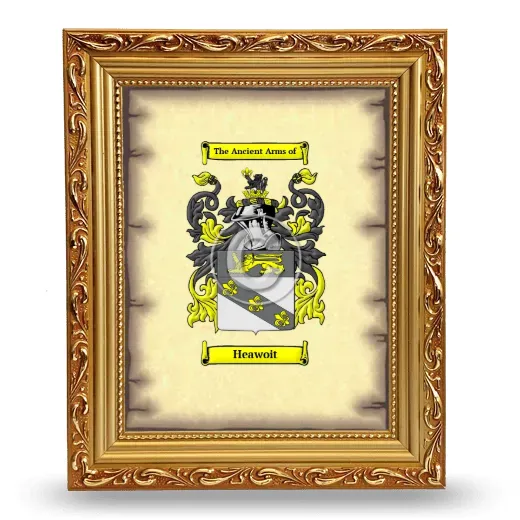 Heawoit Coat of Arms Framed - Gold