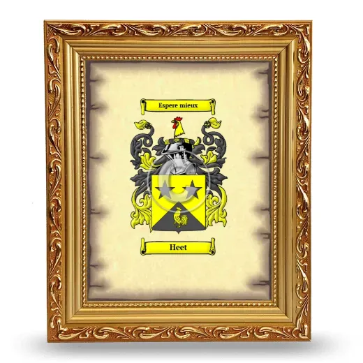 Heet Coat of Arms Framed - Gold