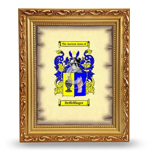 Heffelfinger Coat of Arms Framed - Gold