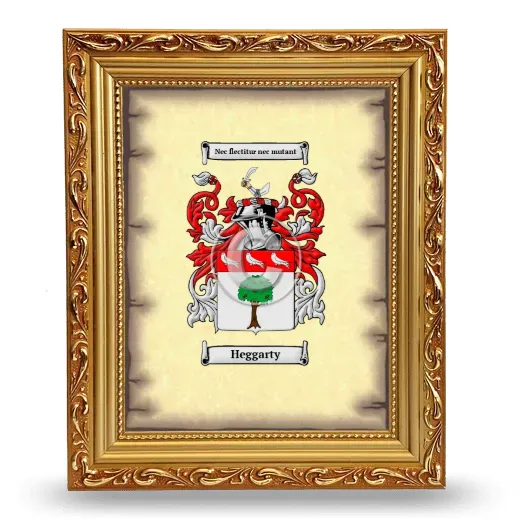 Heggarty Coat of Arms Framed - Gold