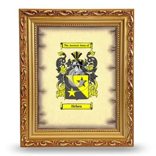 Hehen Coat of Arms Framed - Gold