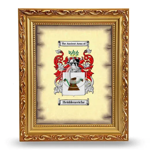 Heiddenreiche Coat of Arms Framed - Gold