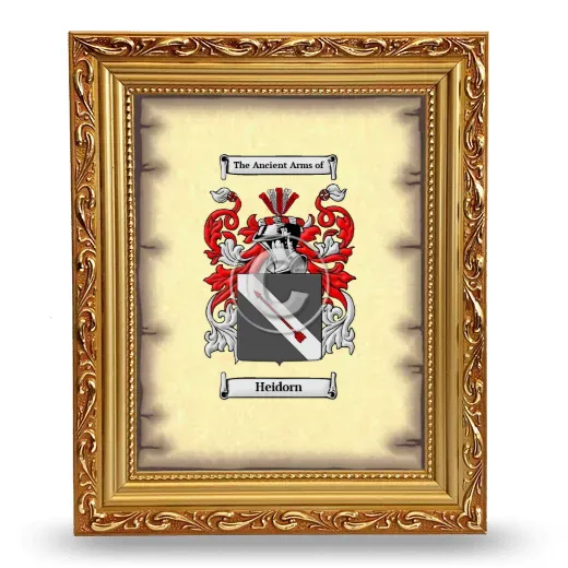 Heidorn Coat of Arms Framed - Gold
