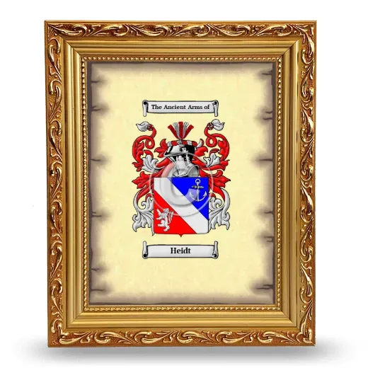 Heidt Coat of Arms Framed - Gold