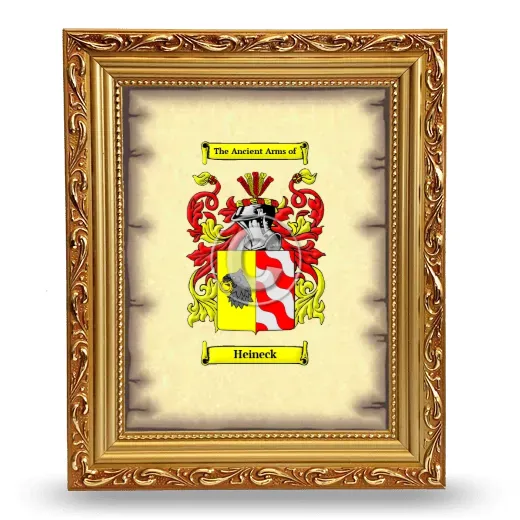 Heineck Coat of Arms Framed - Gold