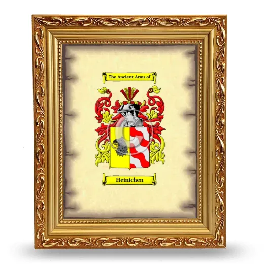 Heinichen Coat of Arms Framed - Gold