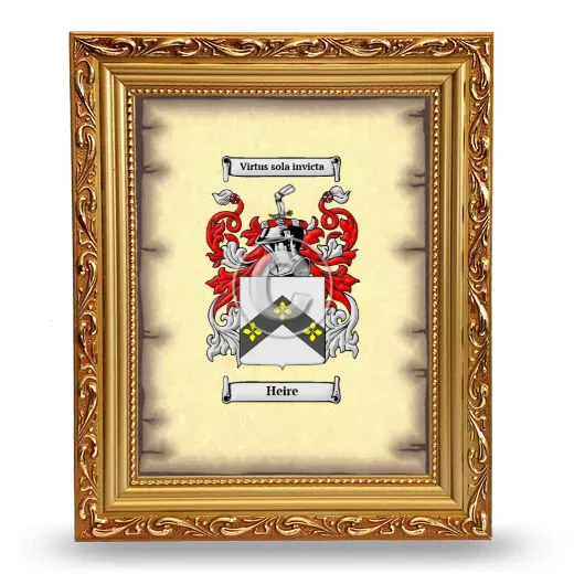 Heire Coat of Arms Framed - Gold