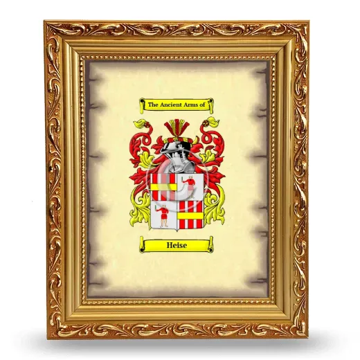 Heise Coat of Arms Framed - Gold