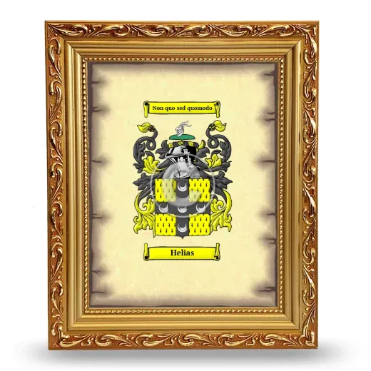 Helias Coat of Arms Framed - Gold