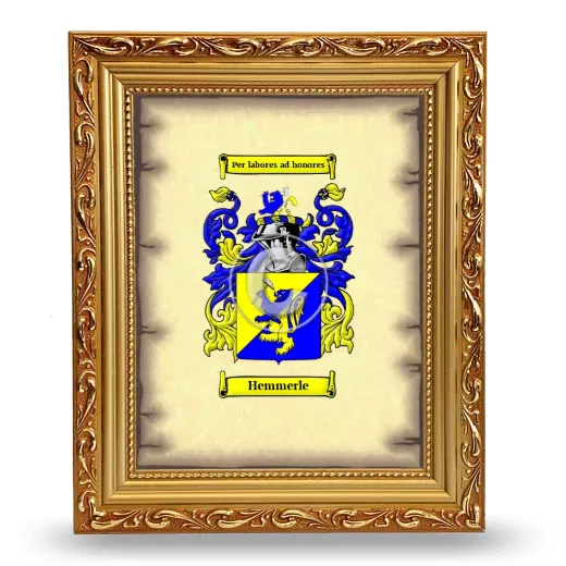 Hemmerle Coat of Arms Framed - Gold