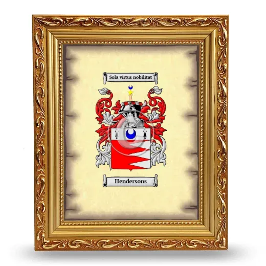 Hendersons Coat of Arms Framed - Gold