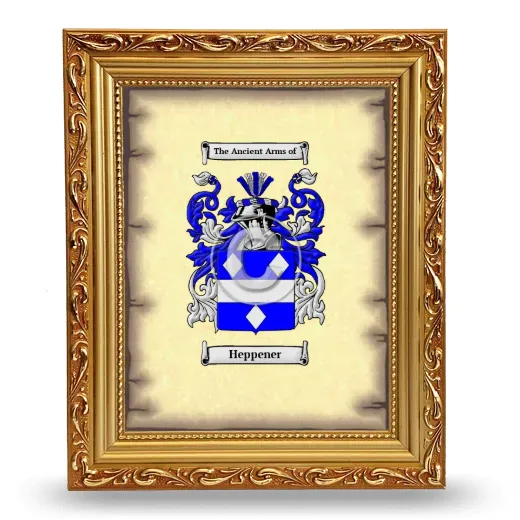 Heppener Coat of Arms Framed - Gold