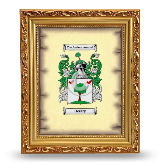 Heraty Coat of Arms Framed - Gold