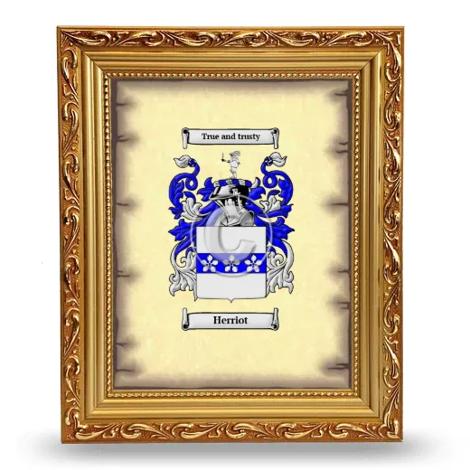 Herriot Coat of Arms Framed - Gold