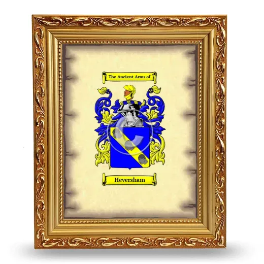 Heversham Coat of Arms Framed - Gold