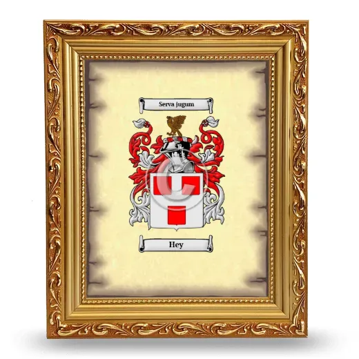 Hey Coat of Arms Framed - Gold