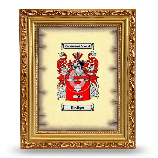 Heyliger Coat of Arms Framed - Gold