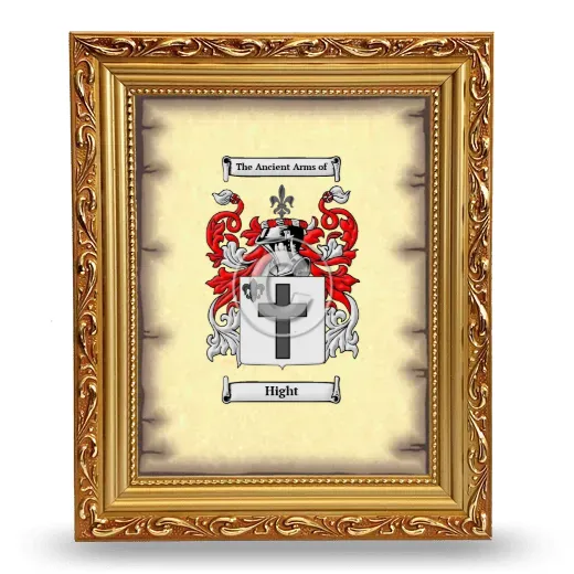 Hight Coat of Arms Framed - Gold