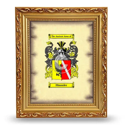 Himmler Coat of Arms Framed - Gold