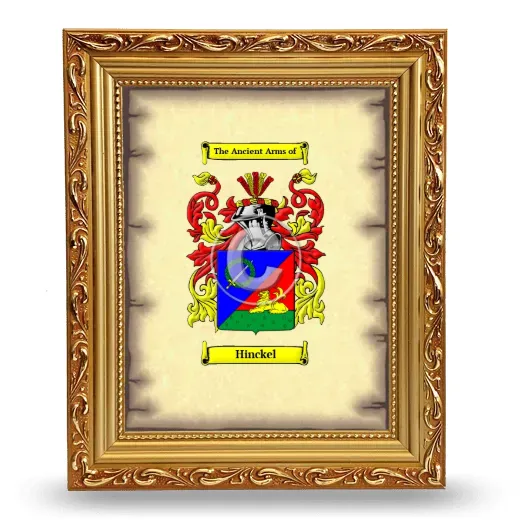 Hinckel Coat of Arms Framed - Gold
