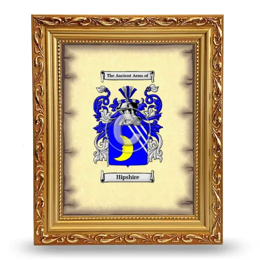 Hipshire Coat of Arms Framed - Gold