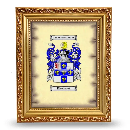 Hitchcack Coat of Arms Framed - Gold