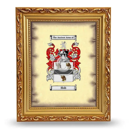 Hob Coat of Arms Framed - Gold