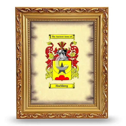 Hochberg Coat of Arms Framed - Gold