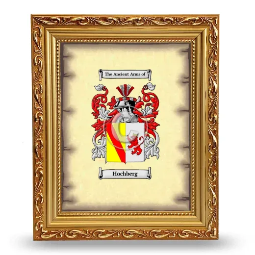 Hochberg Coat of Arms Framed - Gold