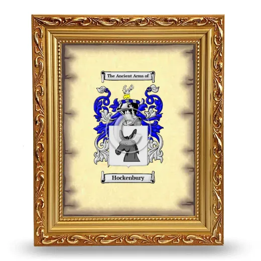 Hockenbury Coat of Arms Framed - Gold