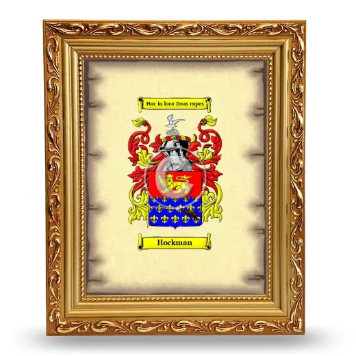 Hockman Coat of Arms Framed - Gold
