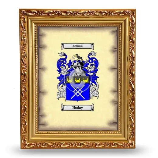 Hoday Coat of Arms Framed - Gold