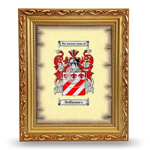 Hoffmann's Coat of Arms Framed - Gold