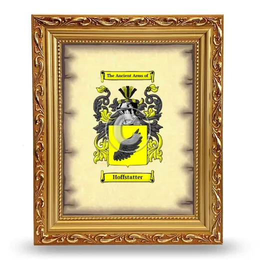 Hoffstatter Coat of Arms Framed - Gold