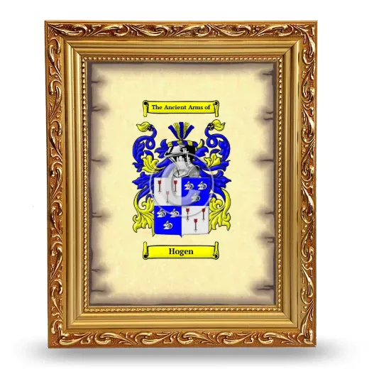 Hogen Coat of Arms Framed - Gold