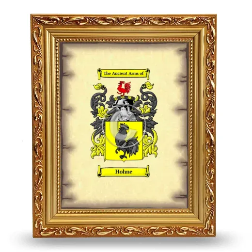 Hohne Coat of Arms Framed - Gold