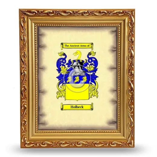 Holbeck Coat of Arms Framed - Gold