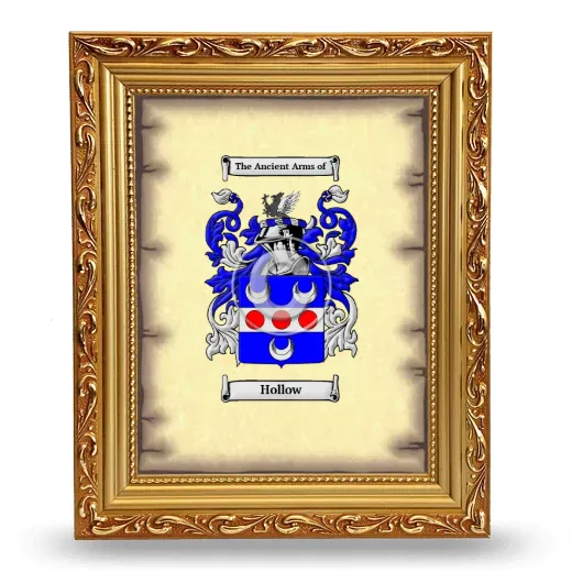 Hollow Coat of Arms Framed - Gold