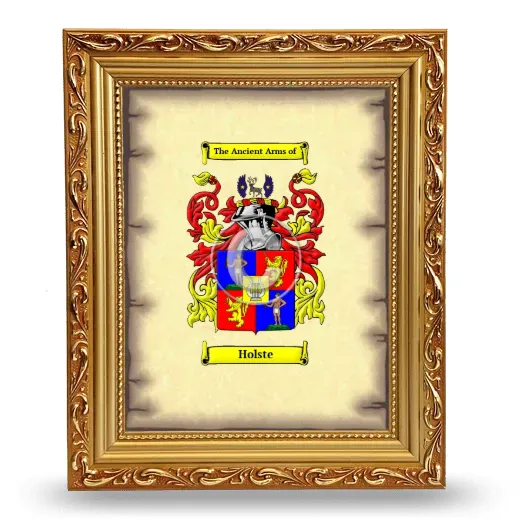 Holste Coat of Arms Framed - Gold