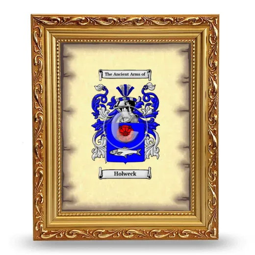 Holweck Coat of Arms Framed - Gold