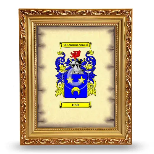 Holz Coat of Arms Framed - Gold