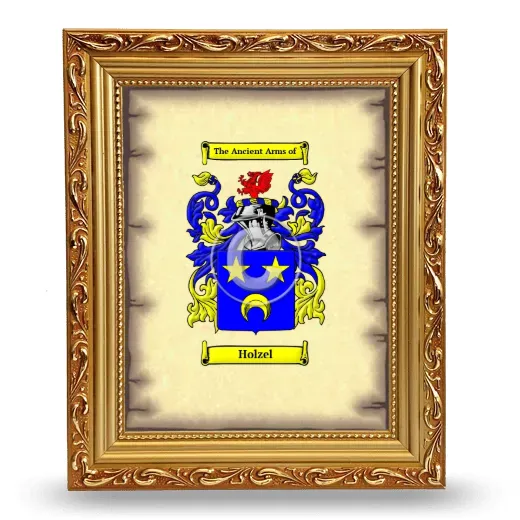 Holzel Coat of Arms Framed - Gold