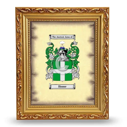 Hoose Coat of Arms Framed - Gold