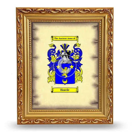 Horele Coat of Arms Framed - Gold