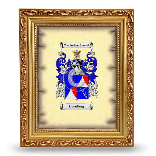 Hornberg Coat of Arms Framed - Gold